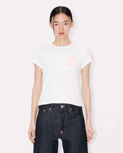 Kenzo Cartoon Embroidered Tshirt In Cotton Women's