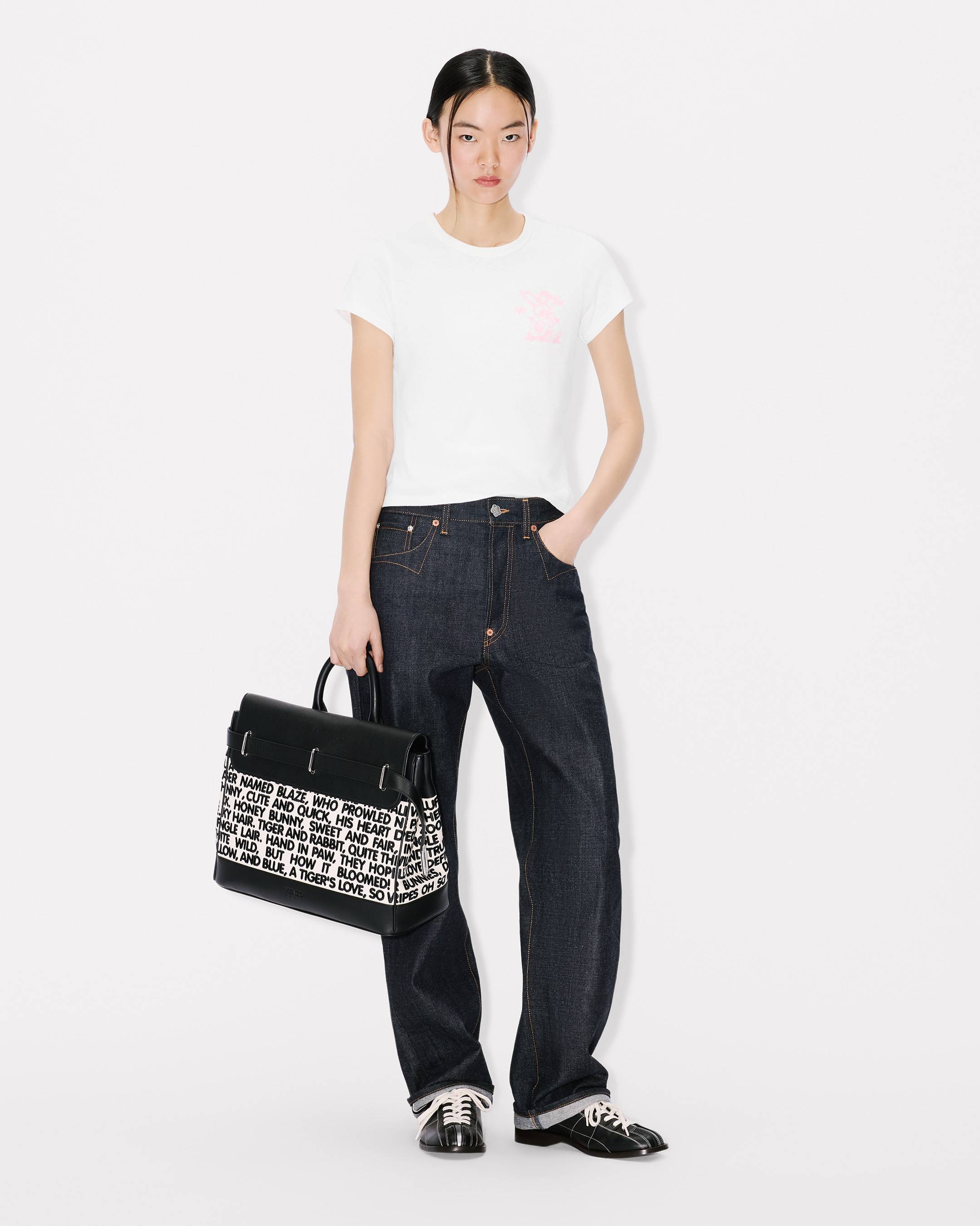 Kenzo Cartoon Embroidered Tshirt In Cotton Women's