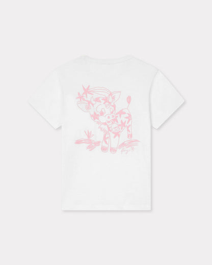 Kenzo Cartoon Embroidered Tshirt In Cotton Women's