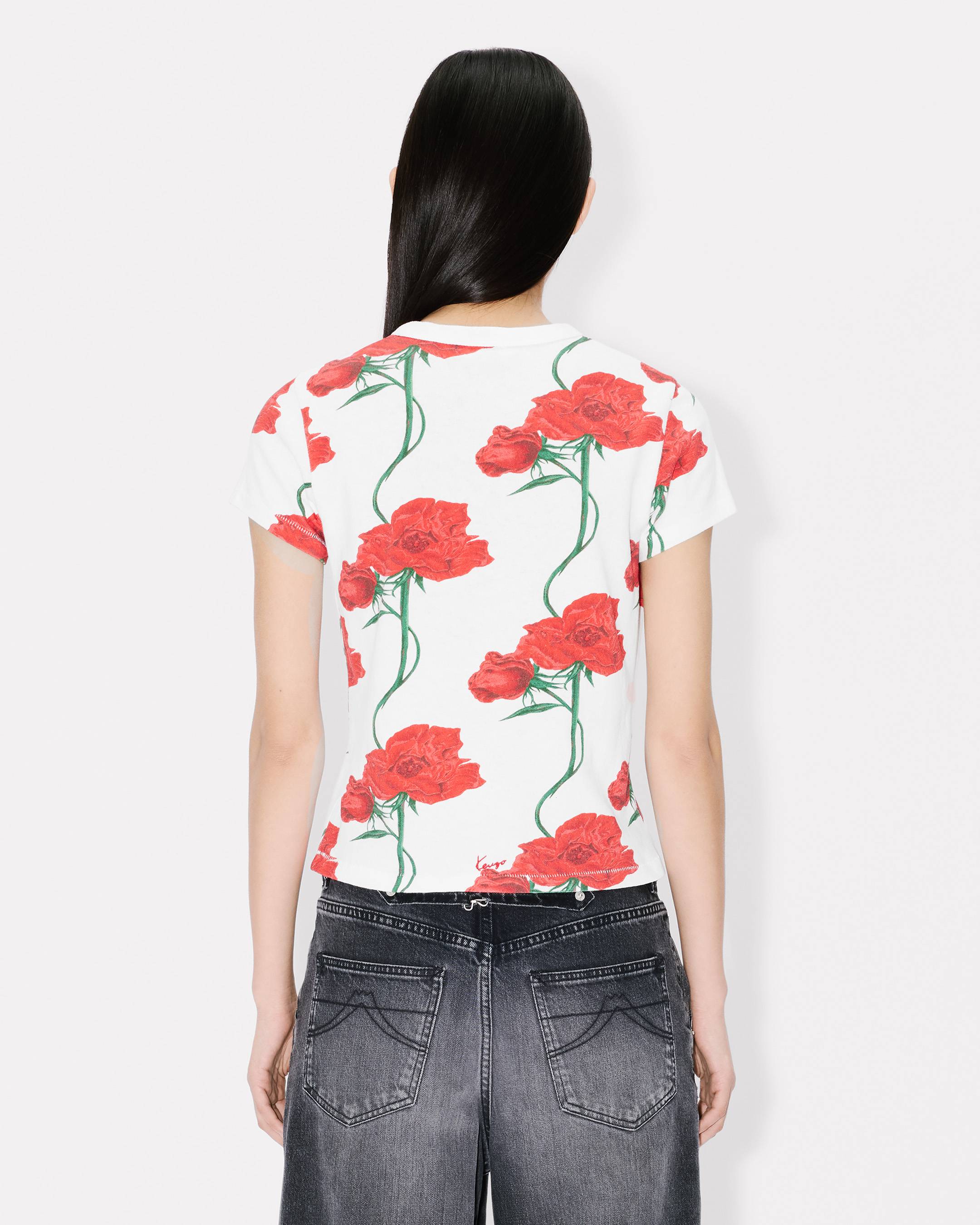 Kenzo Archive Rose Tshirt In Cotton Women's