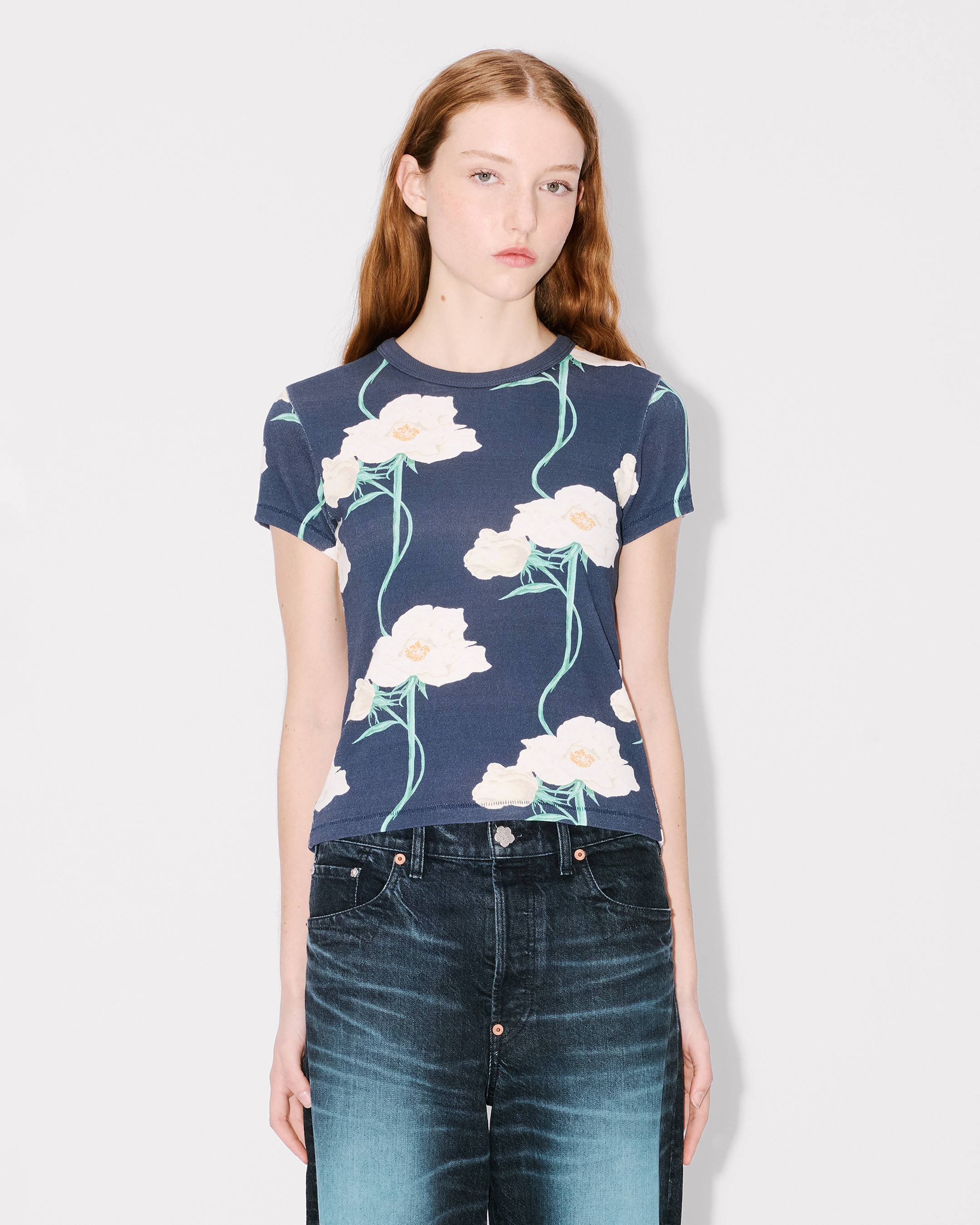 Kenzo Archive Rose Tshirt In Cotton Women's