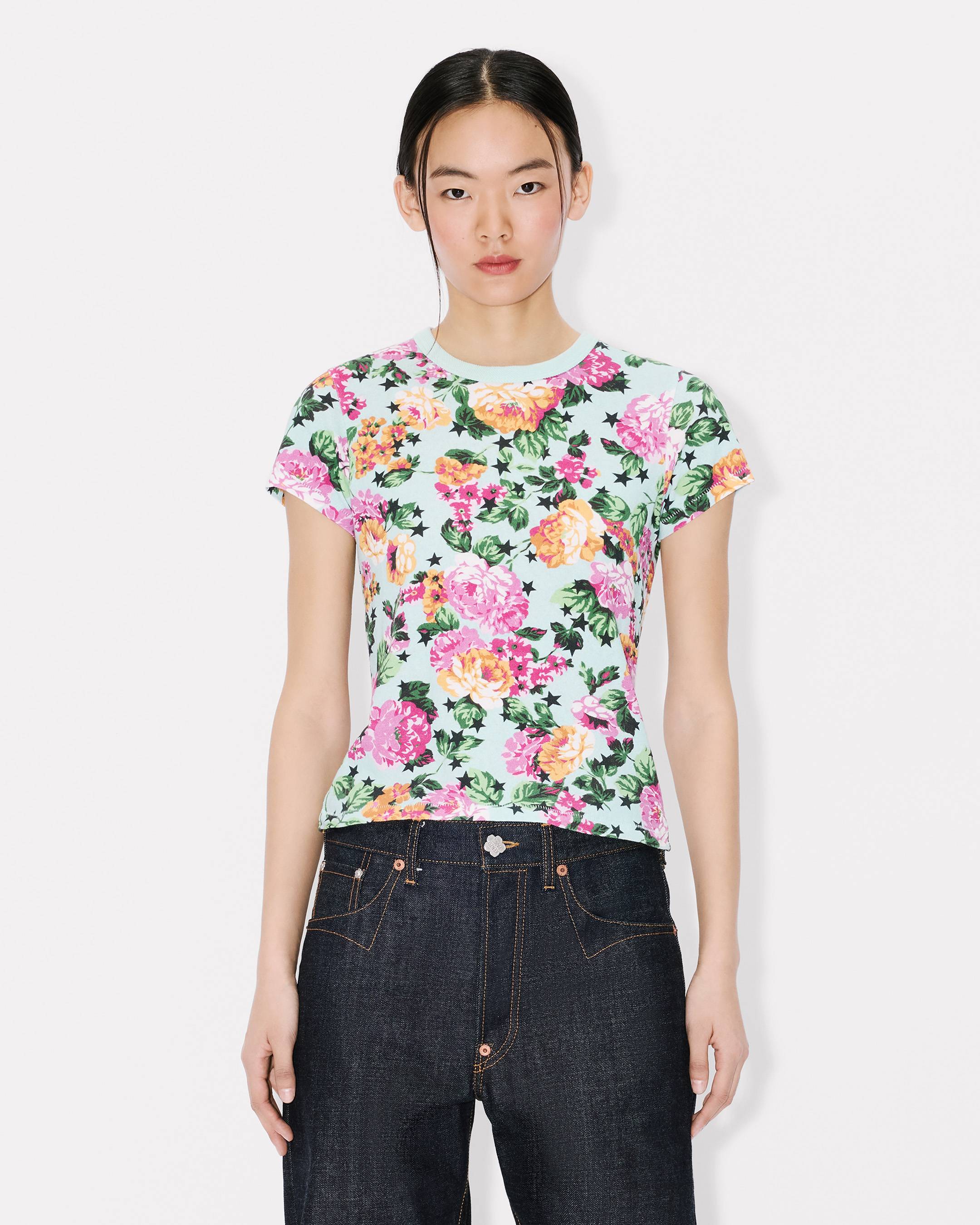 Kenzo Floral Tshirt In Cotton Women's