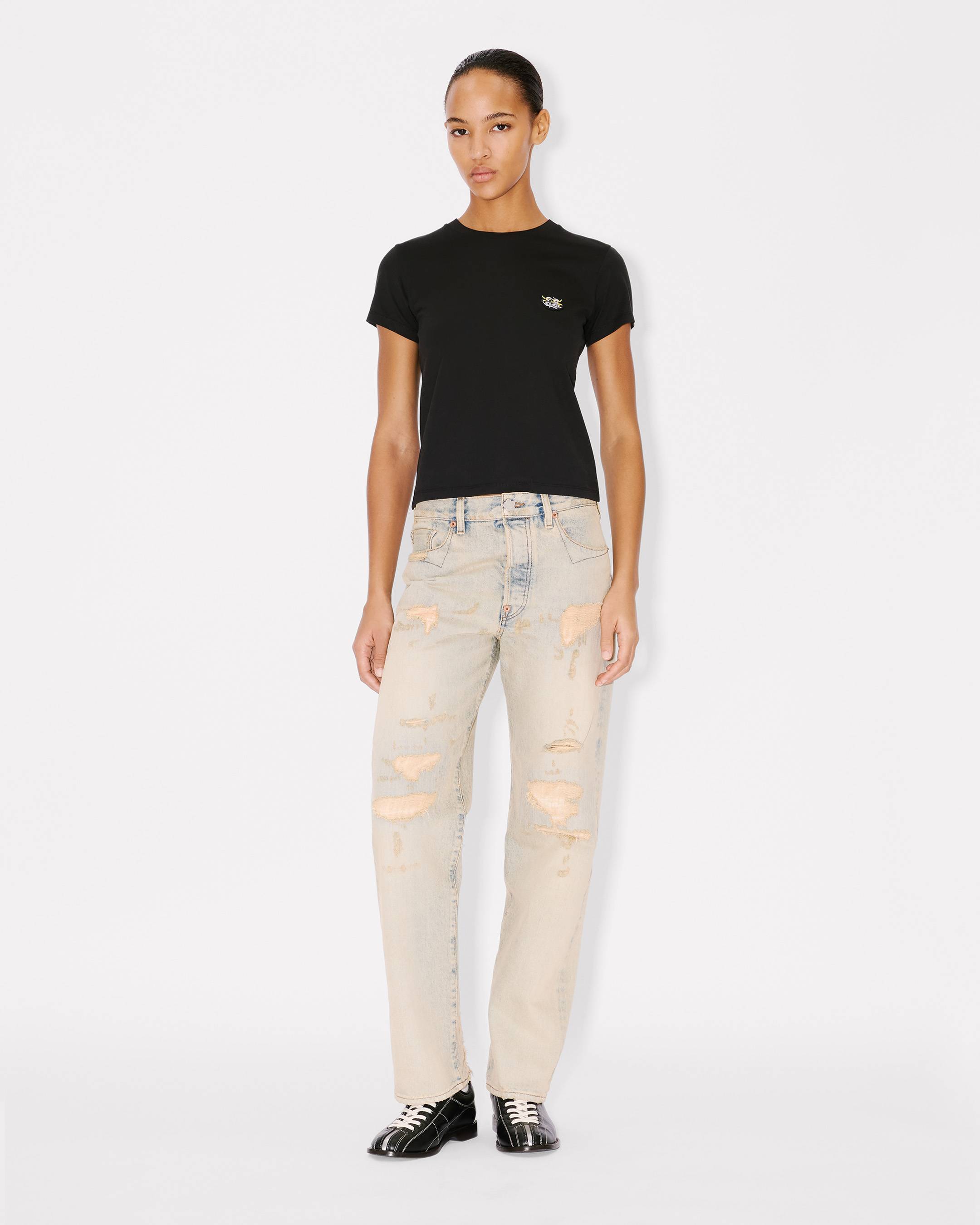 Kenzo Wild Tiger Embroidered Tshirt In Cotton Women's
