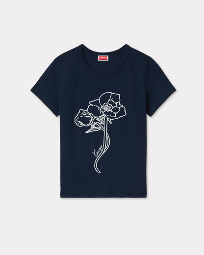 Kenzo Archive Rose Outlined Tshirt In Cotton Women's