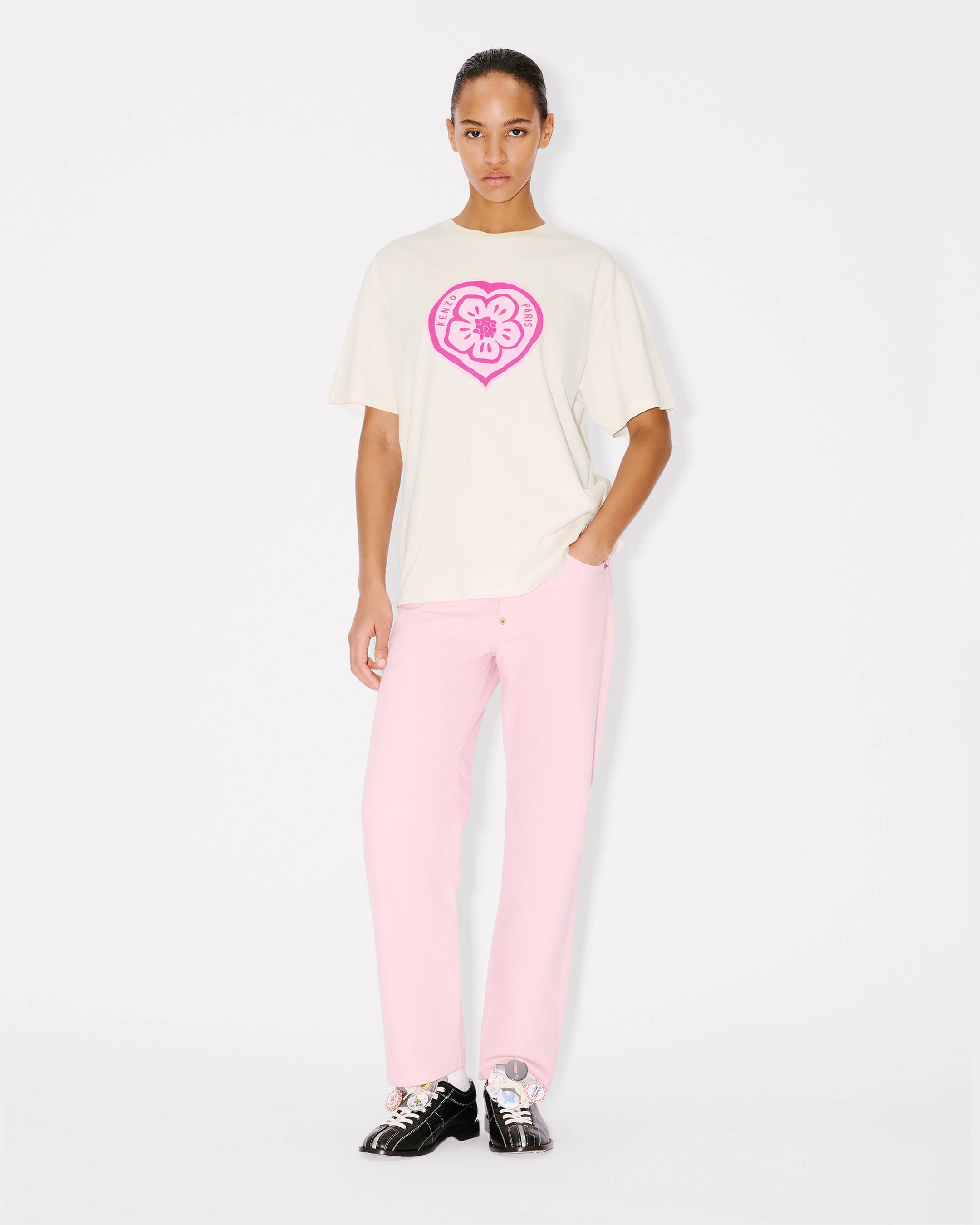 Kenzo Boke Heart Loose Tshirt In Cotton Women's
