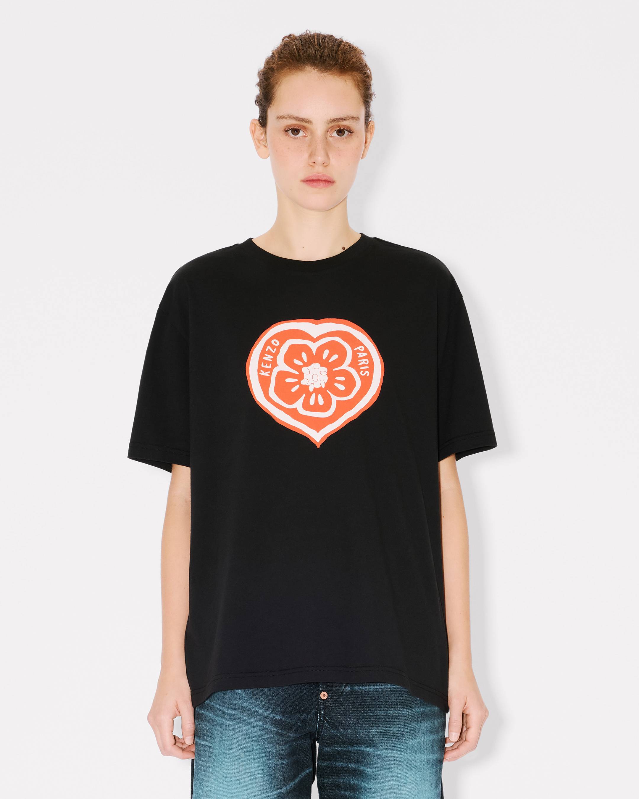Kenzo Boke Heart Loose Tshirt In Cotton Women's