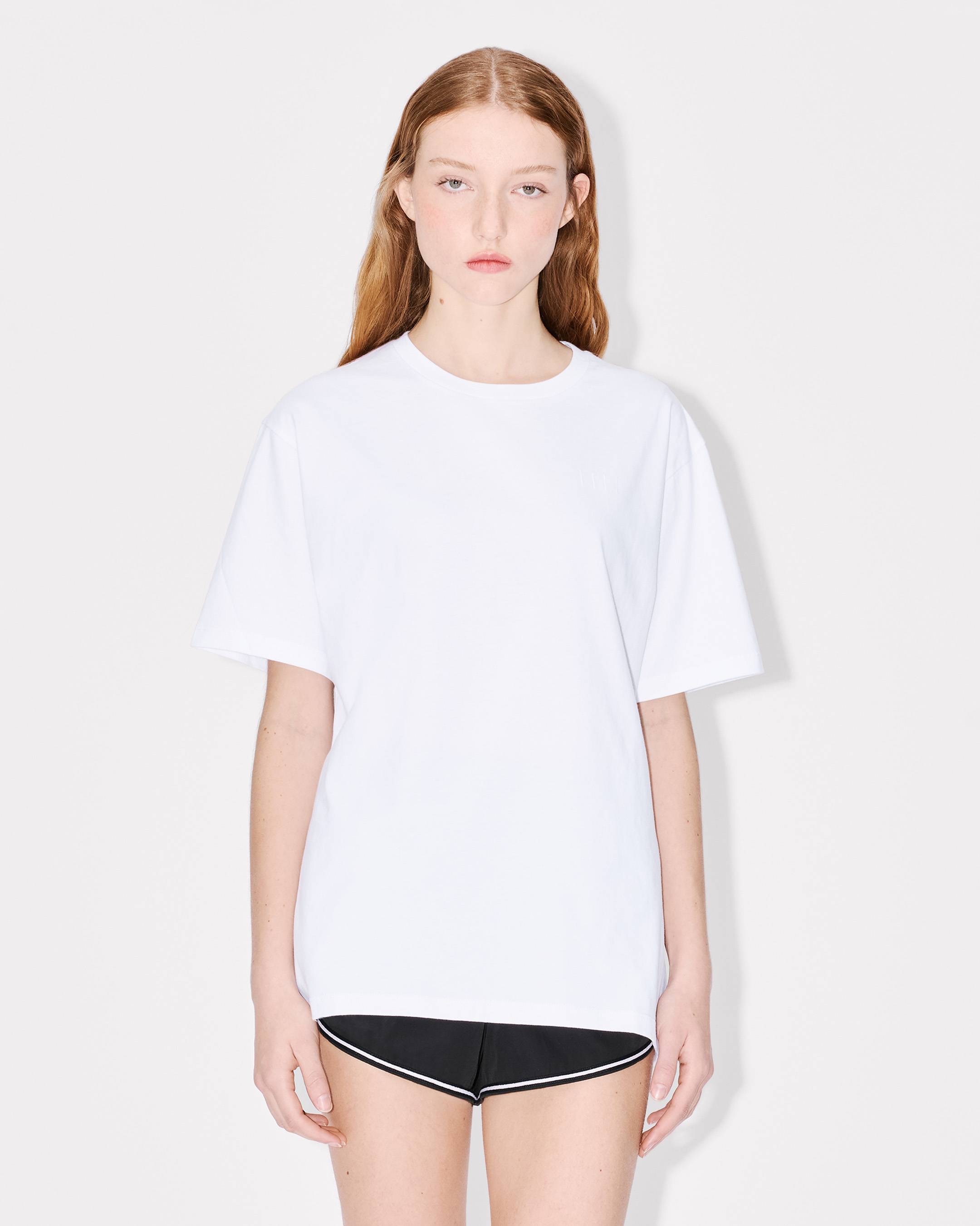 Kenzo Boke Flower 20 Embroidered Loose Tshirt In Cotton Women's