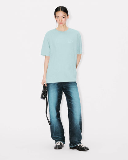 Kenzo Boke Heart Embroidered Loose Tshirt In Cotton Women's