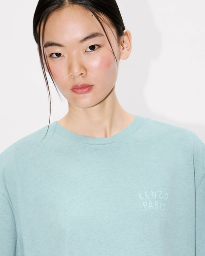 Kenzo Boke Heart Embroidered Loose Tshirt In Cotton Women's