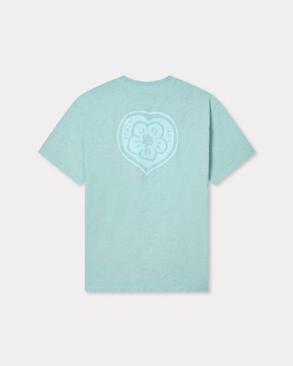 Kenzo Boke Heart Embroidered Loose Tshirt In Cotton Women's