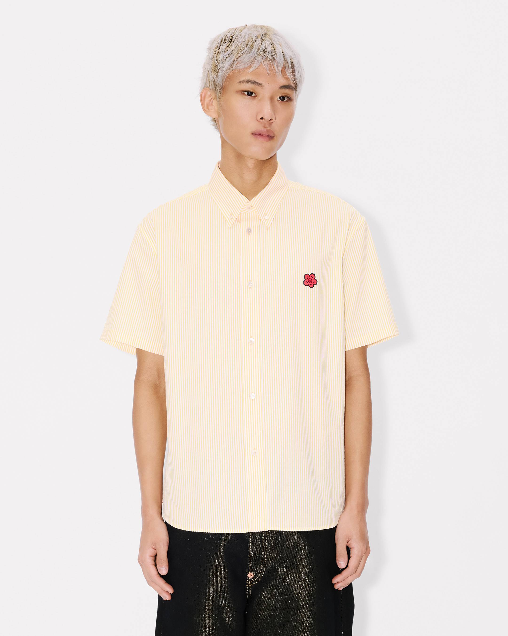 Kenzo Boke Flower Short Sleeve Shirt In Cotton Seersucker