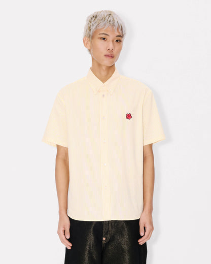 Kenzo Boke Flower Short Sleeve Shirt In Cotton Seersucker