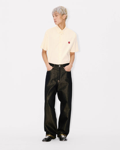 Kenzo Boke Flower Short Sleeve Shirt In Cotton Seersucker