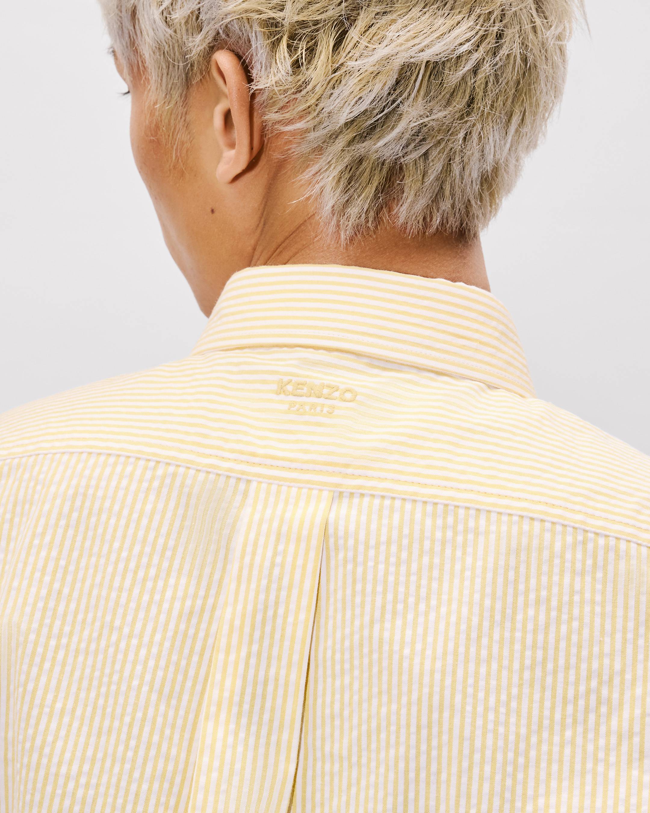 Kenzo Boke Flower Short Sleeve Shirt In Cotton Seersucker