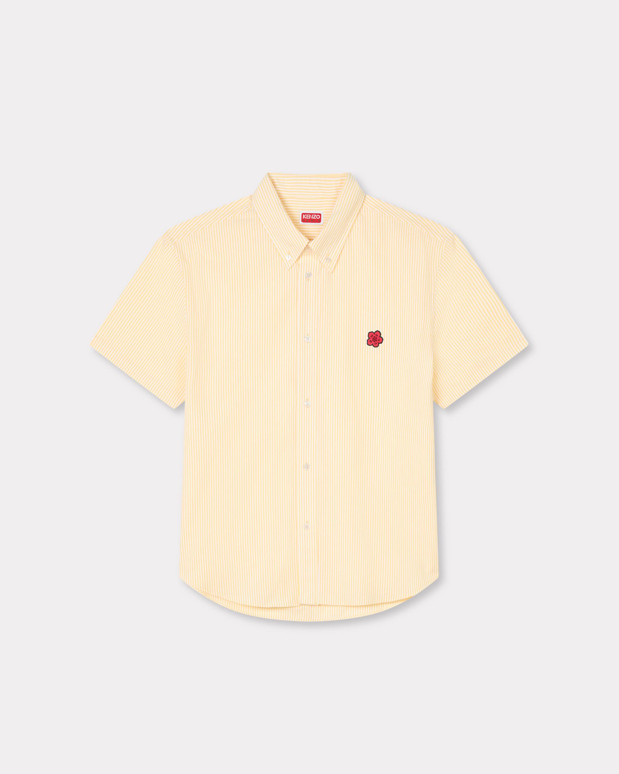 Kenzo Boke Flower Short Sleeve Shirt In Cotton Seersucker