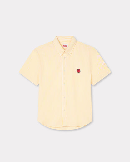 Kenzo Boke Flower Short Sleeve Shirt In Cotton Seersucker