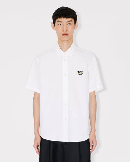 Kenzo Wild Tiger Short Sleeve Shirt In Cotton Poplin