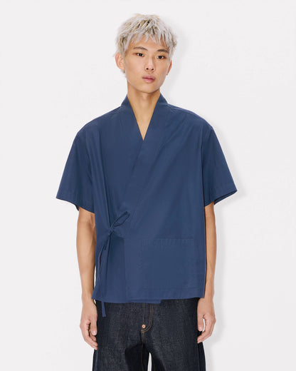 Kenzo Kimono Short Sleeve Shirt In Cotton