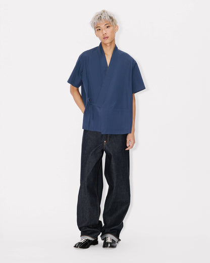Kenzo Kimono Short Sleeve Shirt In Cotton