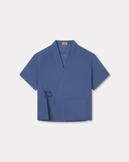 Kenzo Kimono Short Sleeve Shirt In Cotton