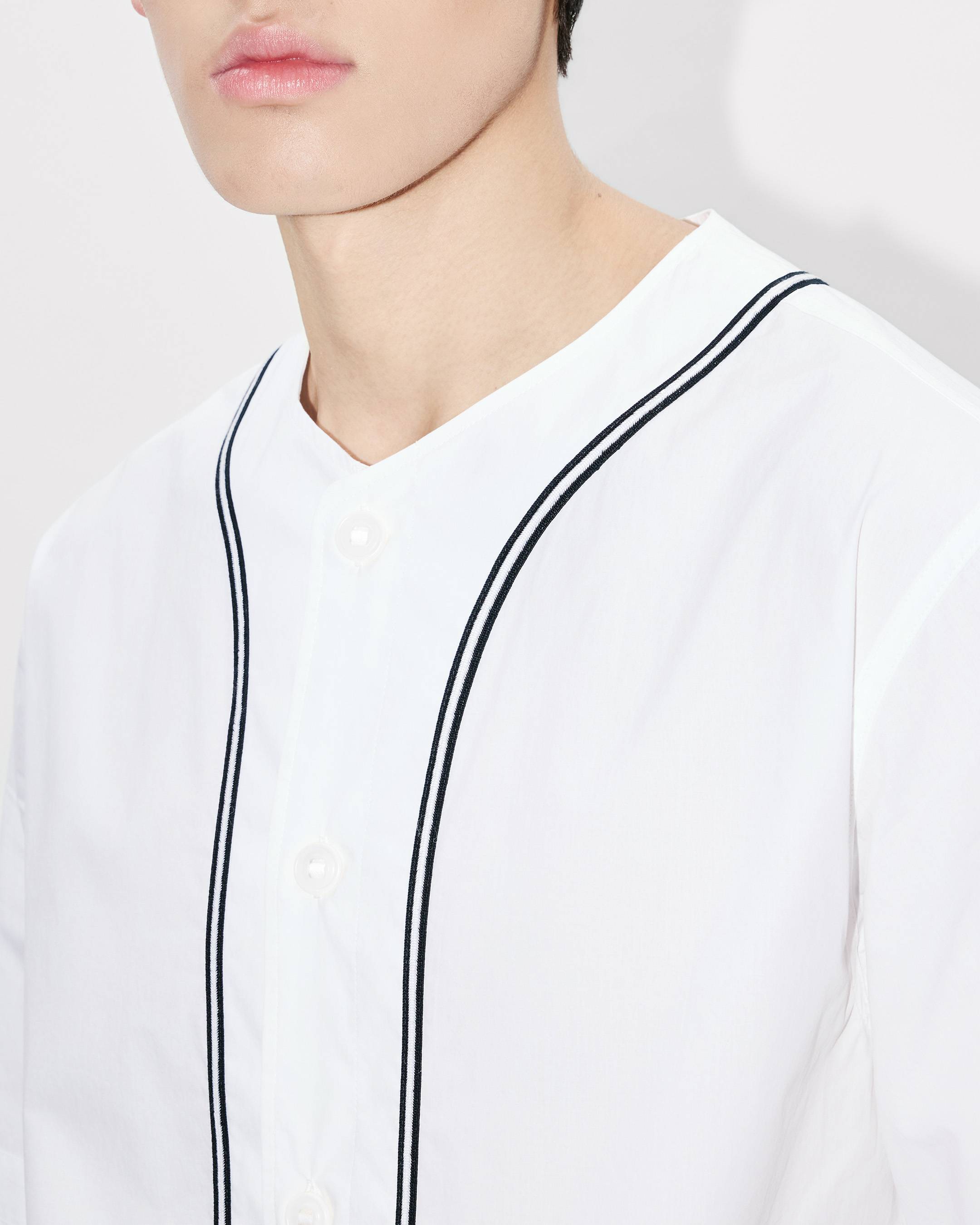 Kenzo Boke Flower 20 Baseball Short Sleeve Shirt In Cotton Poplin