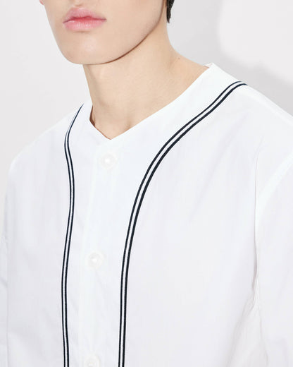 Kenzo Boke Flower 20 Baseball Short Sleeve Shirt In Cotton Poplin