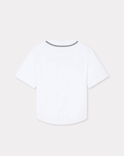 Kenzo Boke Flower 20 Baseball Short Sleeve Shirt In Cotton Poplin