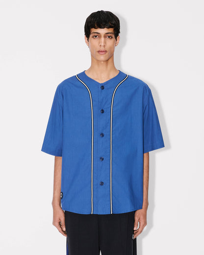 Kenzo Boke Flower 20 Baseball Short Sleeve Shirt In Cotton Poplin