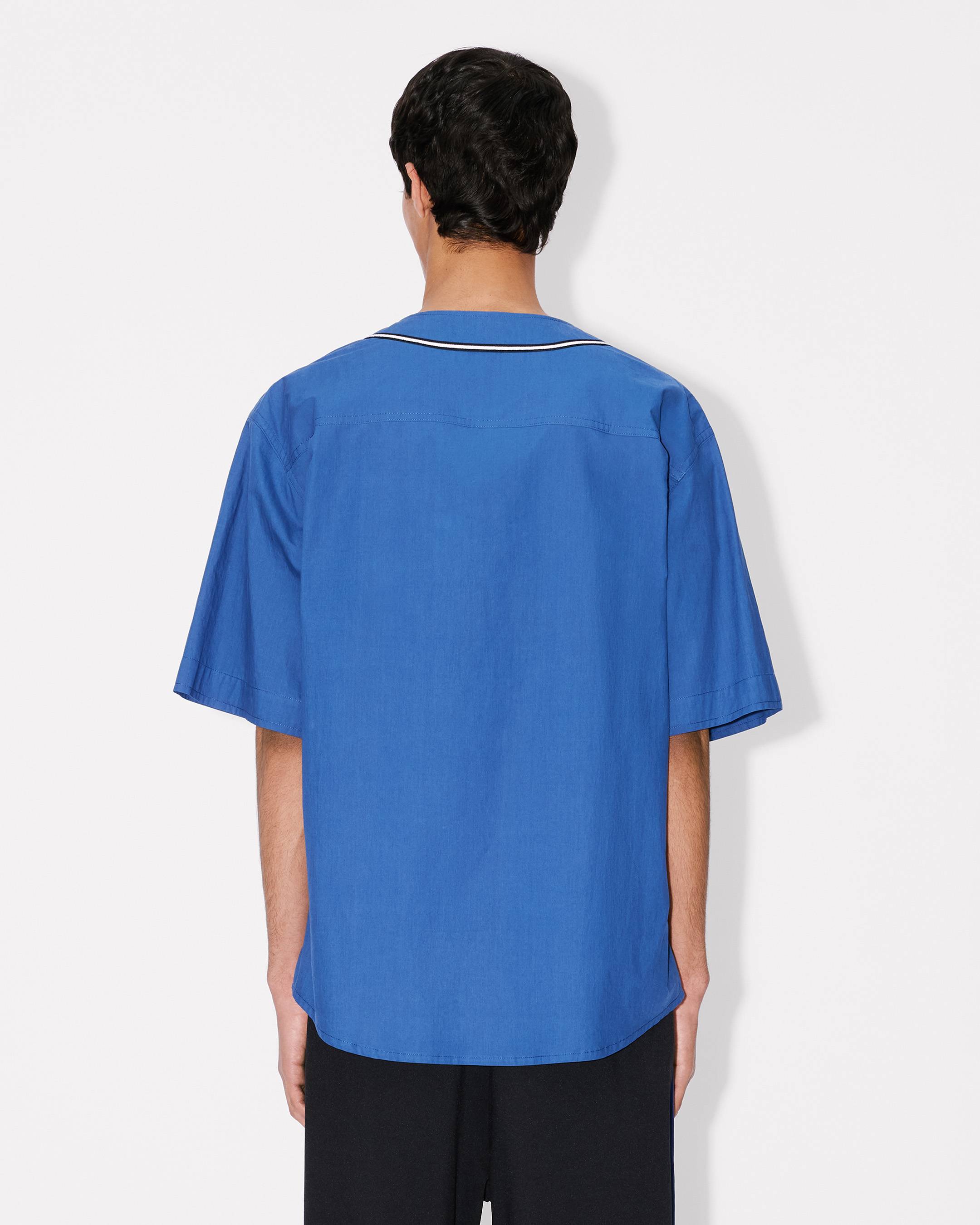 Kenzo Boke Flower 20 Baseball Short Sleeve Shirt In Cotton Poplin
