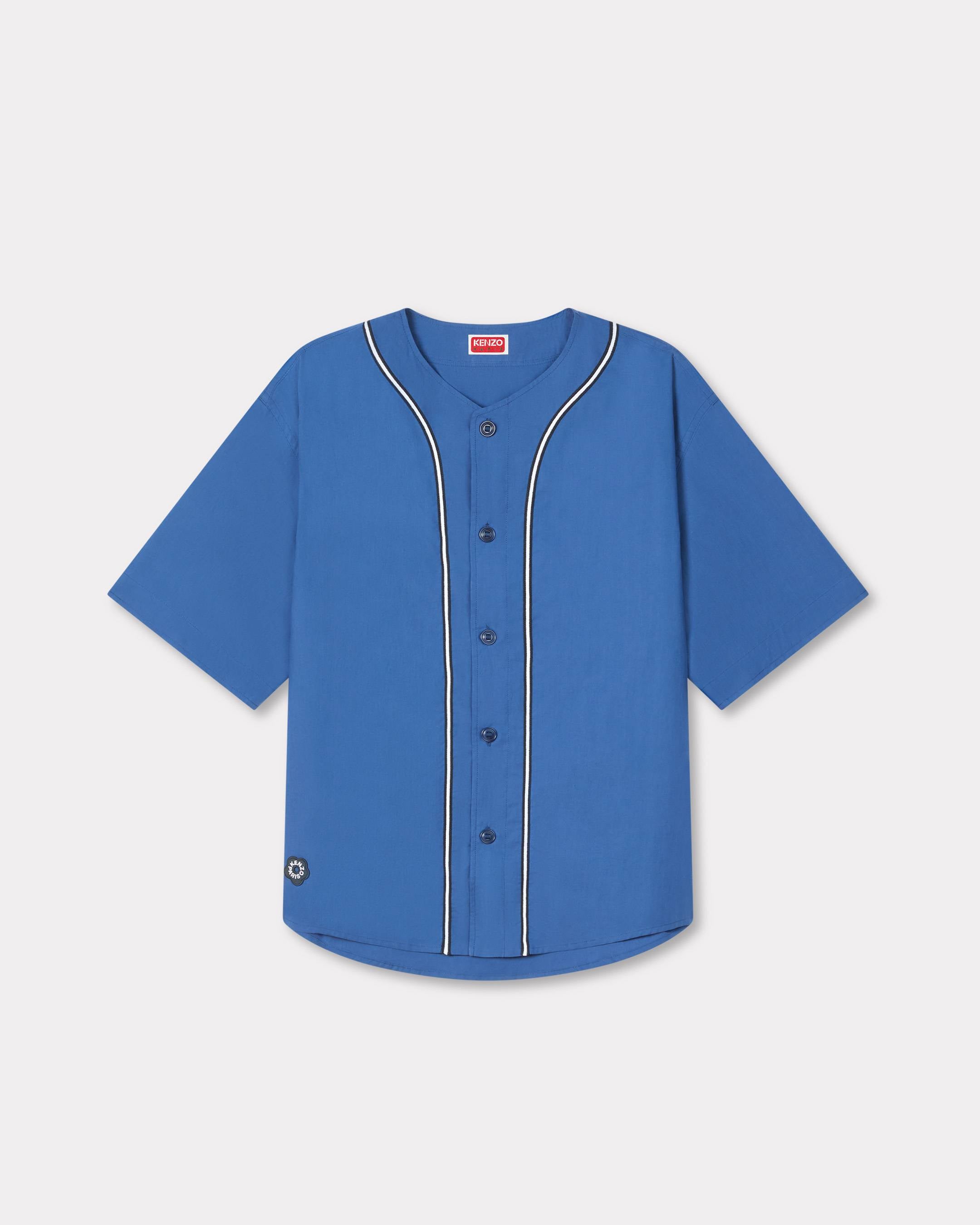 Kenzo Boke Flower 20 Baseball Short Sleeve Shirt In Cotton Poplin