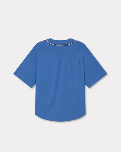 Kenzo Boke Flower 20 Baseball Short Sleeve Shirt In Cotton Poplin
