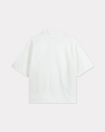 Kenzo Tiger Hawaiian Short Sleeve Shirt In Cotton Jacquard