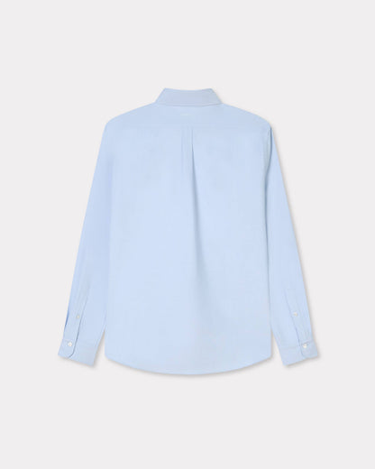 Kenzo Boke Flower Embroidered Casual Shirt In Cotton Oxford