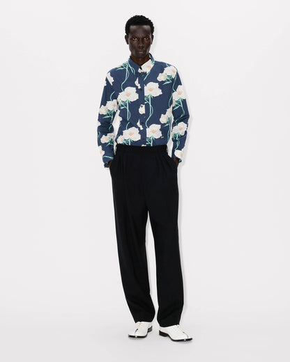 Kenzo Archive Rose Casual Shirt In Oxford Cotton