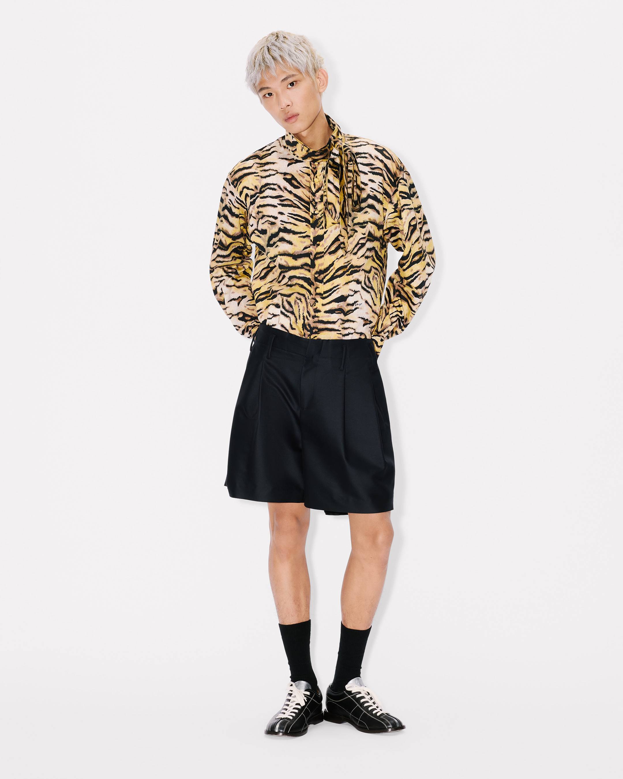 Kenzo Tiger Bow Shirt In Cotton
