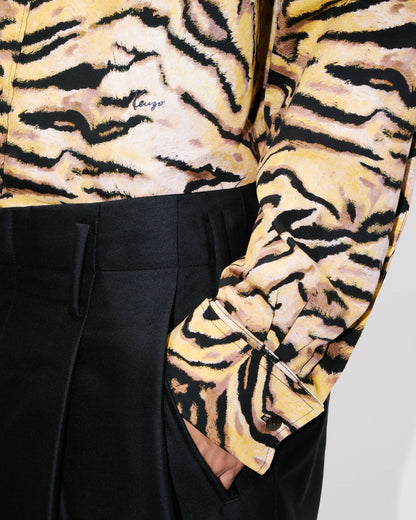 Kenzo Tiger Bow Shirt In Cotton