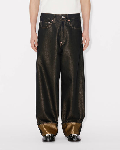 Kenzo Turn Up Wide Fit Jeans In Japanese Denim
