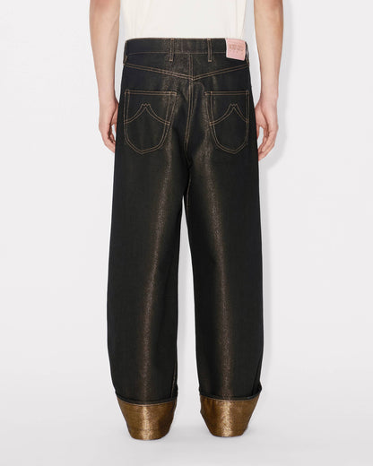 Kenzo Turn Up Wide Fit Jeans In Japanese Denim