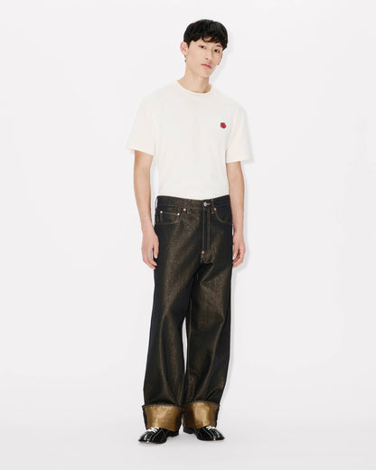 Kenzo Turn Up Wide Fit Jeans In Japanese Denim