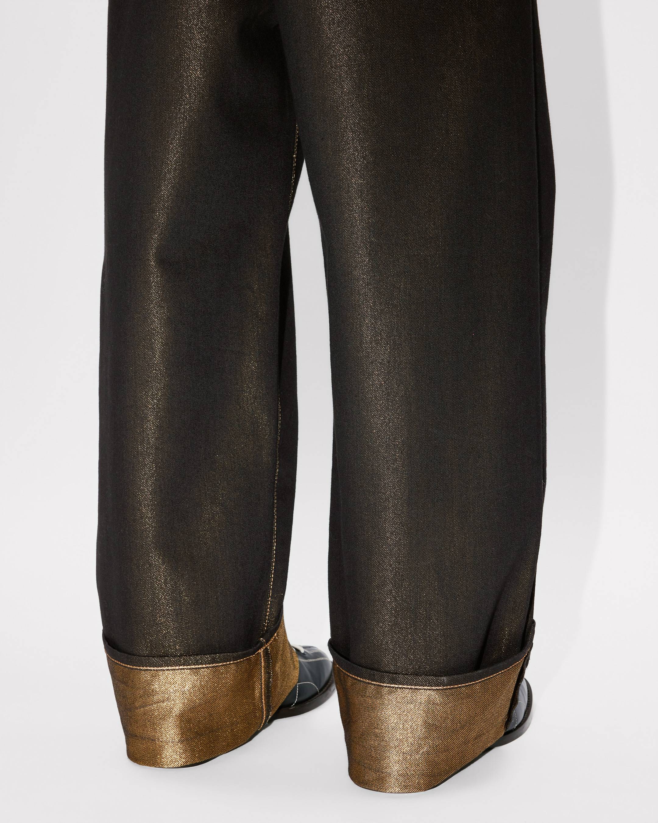 Kenzo Turn Up Wide Fit Jeans In Japanese Denim