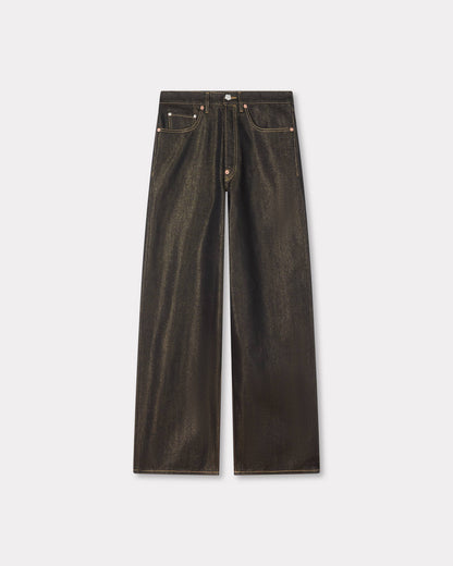 Kenzo Turn Up Wide Fit Jeans In Japanese Denim