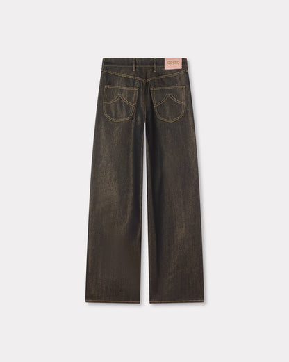 Kenzo Turn Up Wide Fit Jeans In Japanese Denim