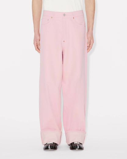 Kenzo Turn Up Wide Fit Jeans In Japanese Denim
