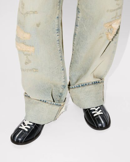 Kenzo Turn Up Wide Fit Jeans In Japanese Denim