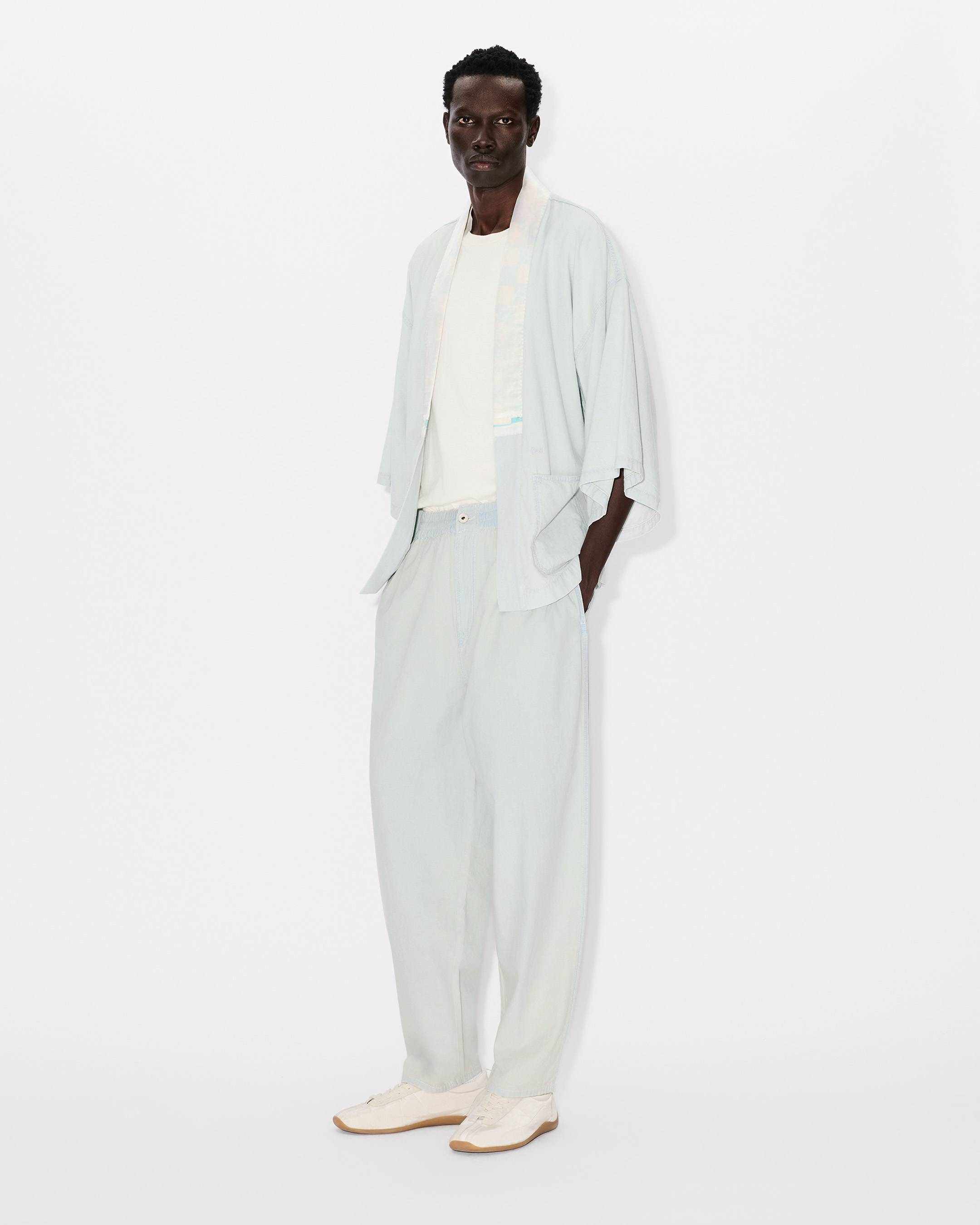 Kenzo Jogpants In Stone Bleach Chambray