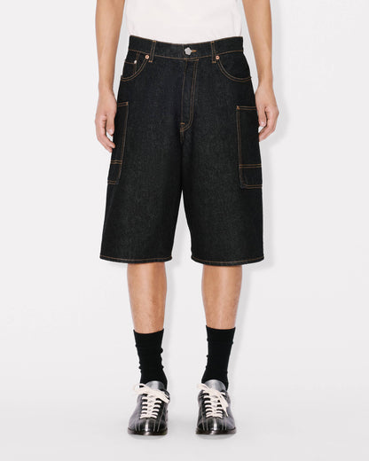 Kenzo Monkey Fit Short In Japanese Denim