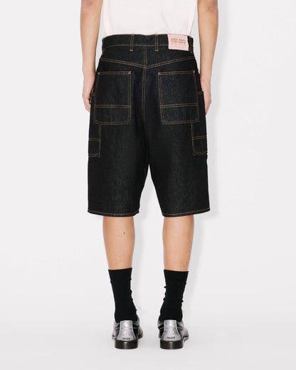 Kenzo Monkey Fit Short In Japanese Denim