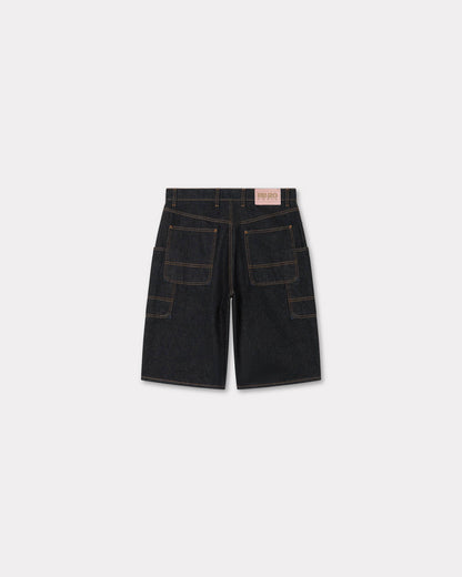 Kenzo Monkey Fit Short In Japanese Denim