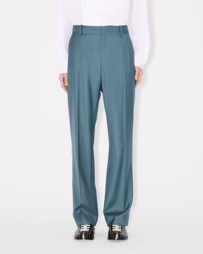 Kenzo Straight Tailored Pants In Virgin Wool