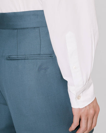 Kenzo Straight Tailored Pants In Virgin Wool